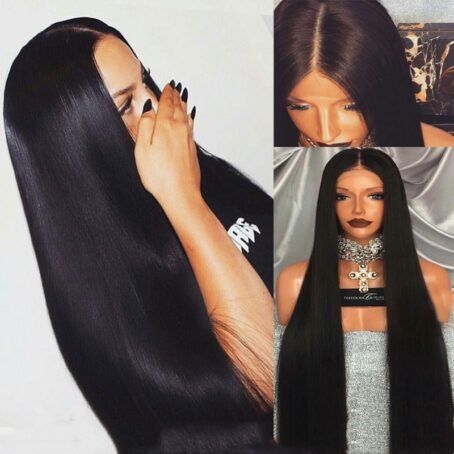 High Quality Large Straight Front Lace Wigs Women - Image 4