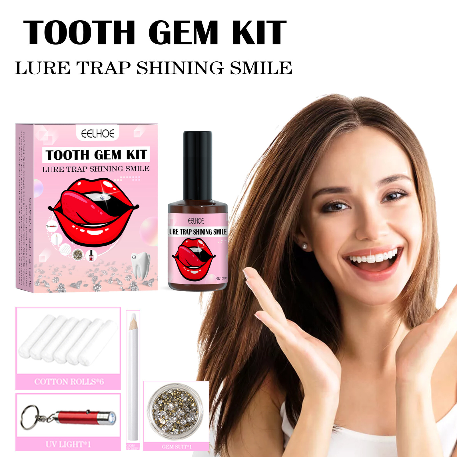 Get a Dazzling Smile with Our Tooth Gems Kit - Transform Your Look Today!
