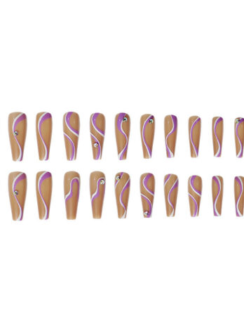 Ultra-long Flat Trapezoidal Line Diamond-embedded Nail Tip